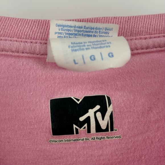 MTV Vintage T-Shirt *Flaws Women's Large Port & Company Ring Spun Fan Favorite - Picture 3 of 11